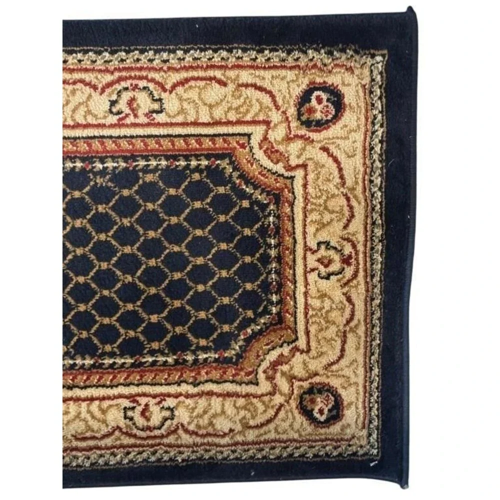 Charisma Aubosson Navy Rug Runner Limited Edition 22.5